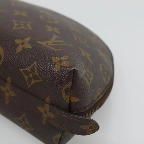 LOUIS VUITTON Monogram Trousse Demi Ronde Cosmetic Pouch LV Auth - Picture 9 of 16